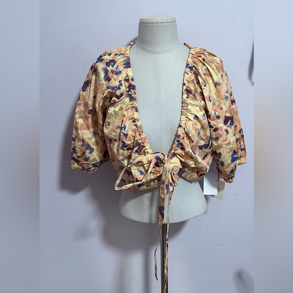 Women's Floral Wrap Top - Multicolor